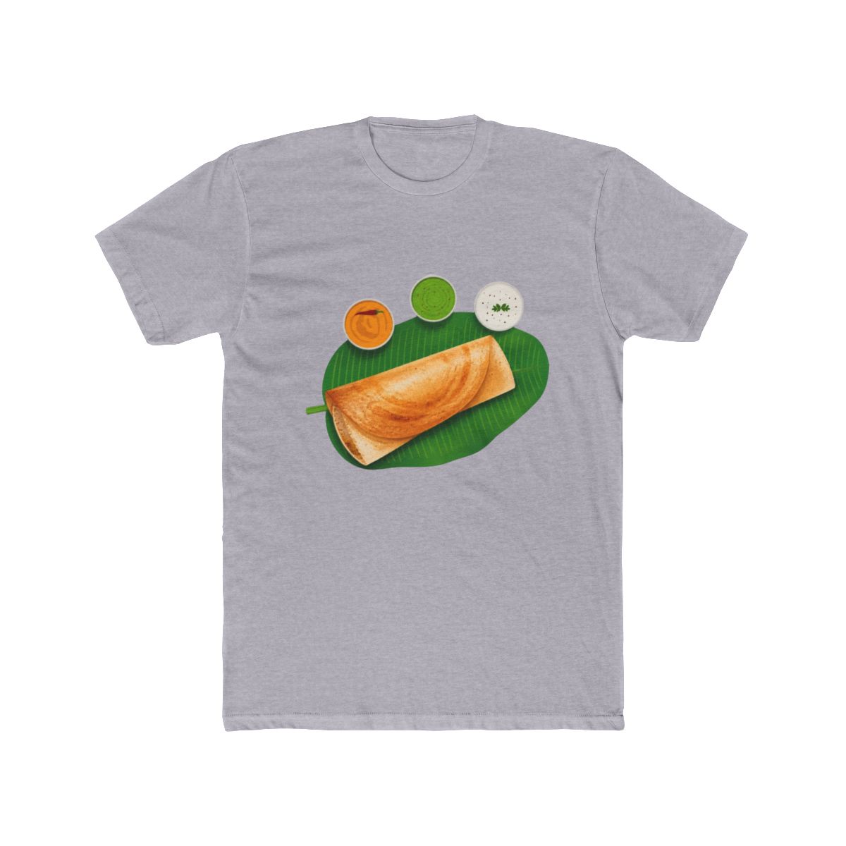 Masala Dosa Idli Churtney on Banana Leaf Indian Food T Shirt | Dosa Divas - alternate angle 4, merchandise